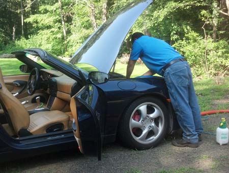 Cleaning & Deodorizing a Porsche Boxter in Guilford